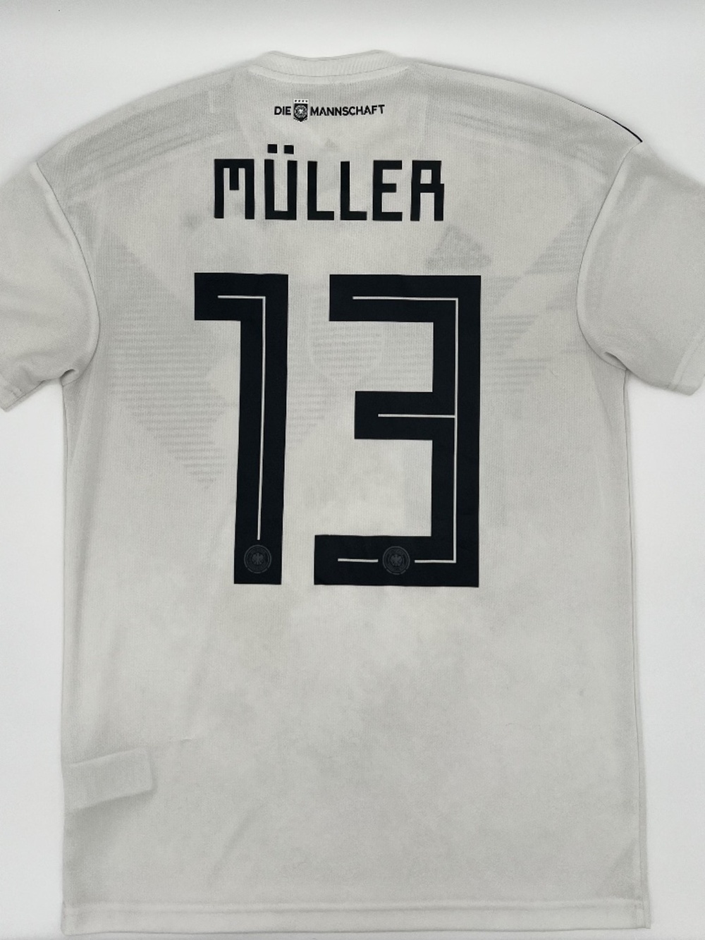 Germany 2018/2019 Home Müller #13 Authentic adidas Soccer Jersey S Men White